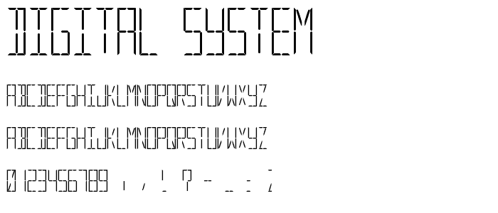 Digital System font